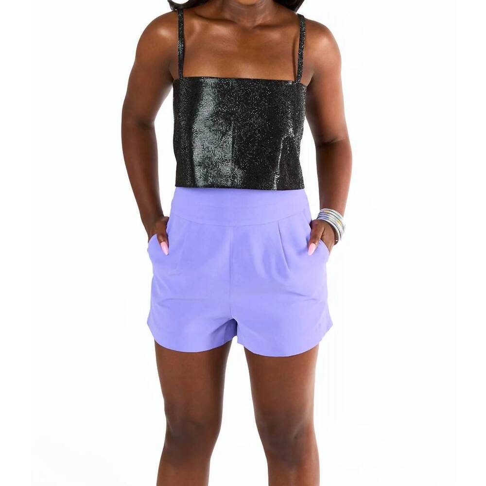 NEW BUDDYLOVE renzo high waisted shorts in purple